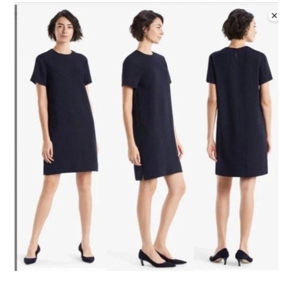 M.M. Lafleur Women's The Emily Dress Navy Striped Career Wear Shift Sz 2XL